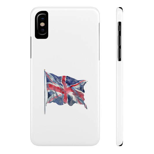 British Flag Slim Phone Case, UK Phone Cover, Patriotic Gift, Mobile Case for Travelers, England Accessories