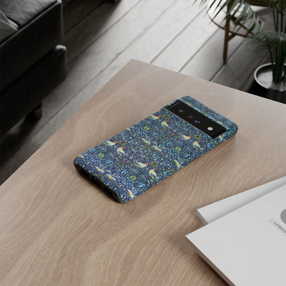 Bird and Floral Pattern Phone Case, Tough Cases, Gift for Nature Lovers, Eco-friendly, Custom Phone Accessories, All-Occasion
