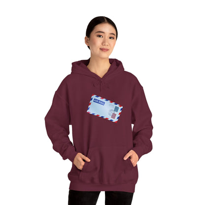 Unisex Heavy Blend™ Hooded Sweatshirt - Vintage British Air Mail - Classic Postal