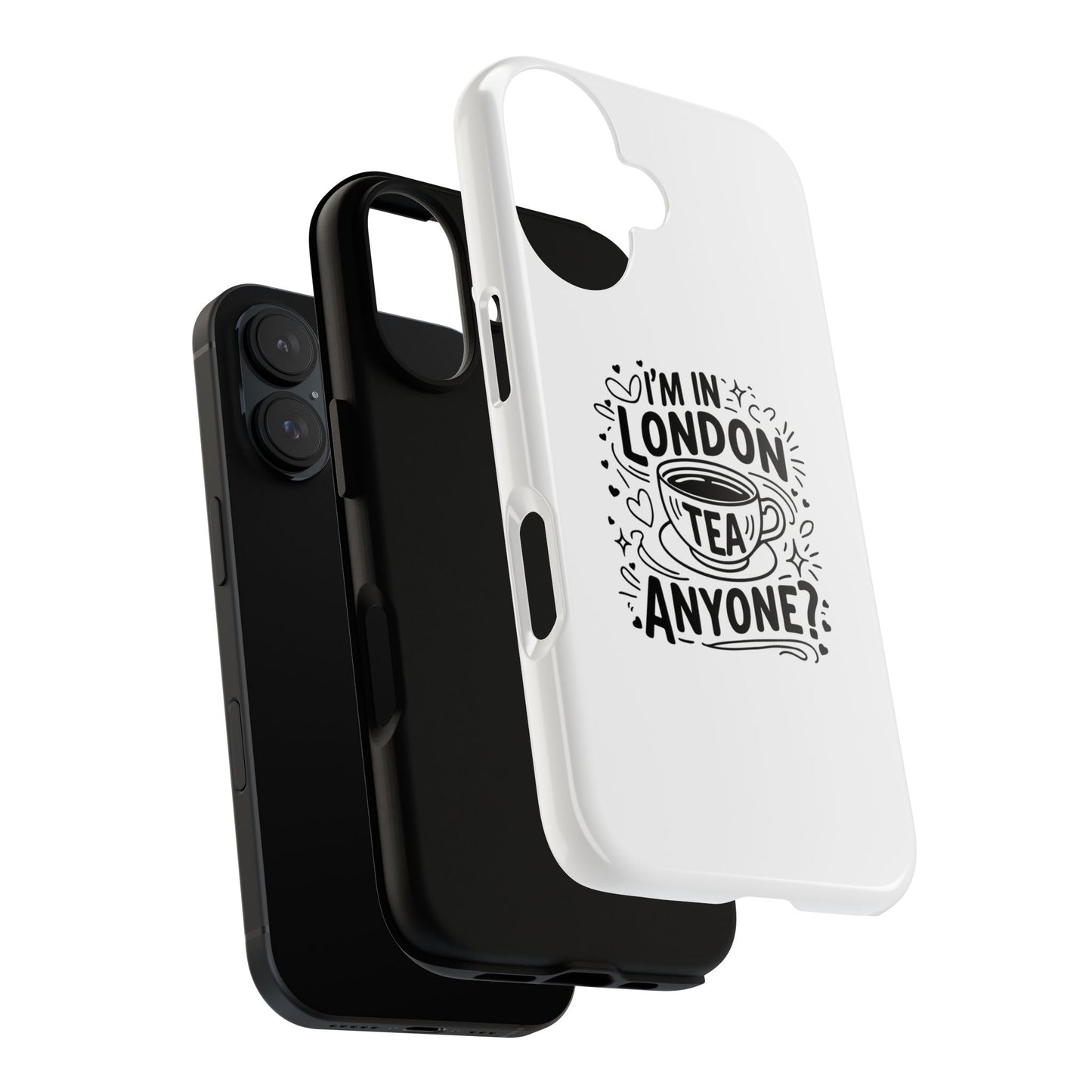 Phone Case with Tea Design, London Souvenir, Travel Accessory, Gift for Tea Lovers, Fun Phone Cover, Unique Mobile Case