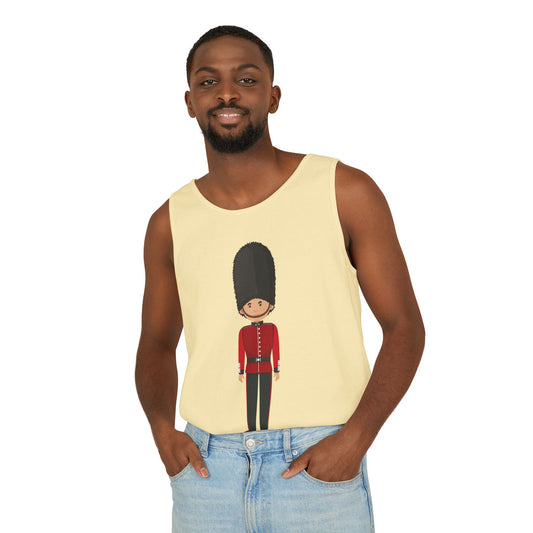 Unisex Garment-Dyed Tank Top - British Soldier - Classic Military Elegance and Honorable