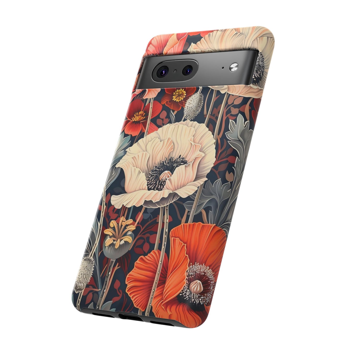 Floral iPhone Case, Tough Phone Cover, Artistic Protection, Flower Design, Unique Gift for Her, Phone Accessory, Trendy Tech