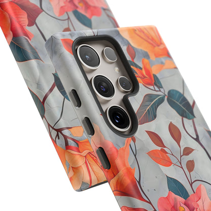 Floral Phone Case, Tough Cases, Flower Power, Gift for Her, Decorative Phone Cover, Trendy Accessories, Everyday Style
