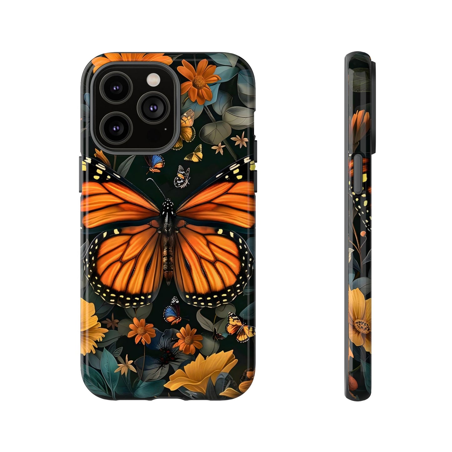 Monarch Butterfly Phone Case, Tough Cases, Nature Lover Gift, Floral Mobile Cover, Eco-Friendly Phone Accessory, Butterfly Design