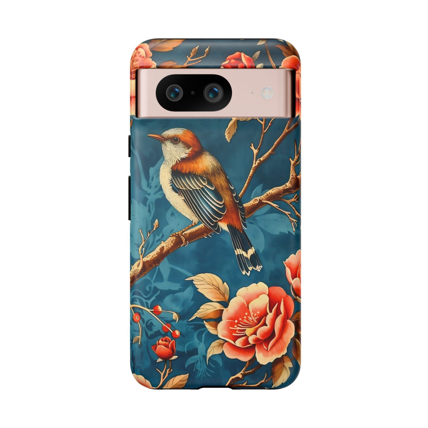 Bird & Floral Phone Case, Tough Cases for Nature Lovers, Gift for Her, Customizable Design, Vibrant Tech Accessories