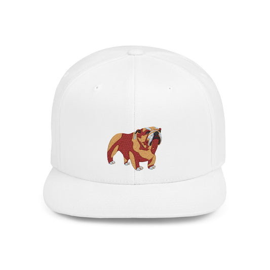 British Bulldog Mascot Flat Bill Snapback