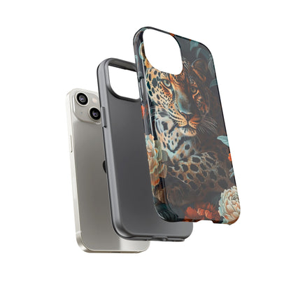 Wildlife Phone Case with Leopard Design | Tough Cases, Animal Prints, Floral Phone Cover, Gift for Nature Lovers, Unique Phone Accessories