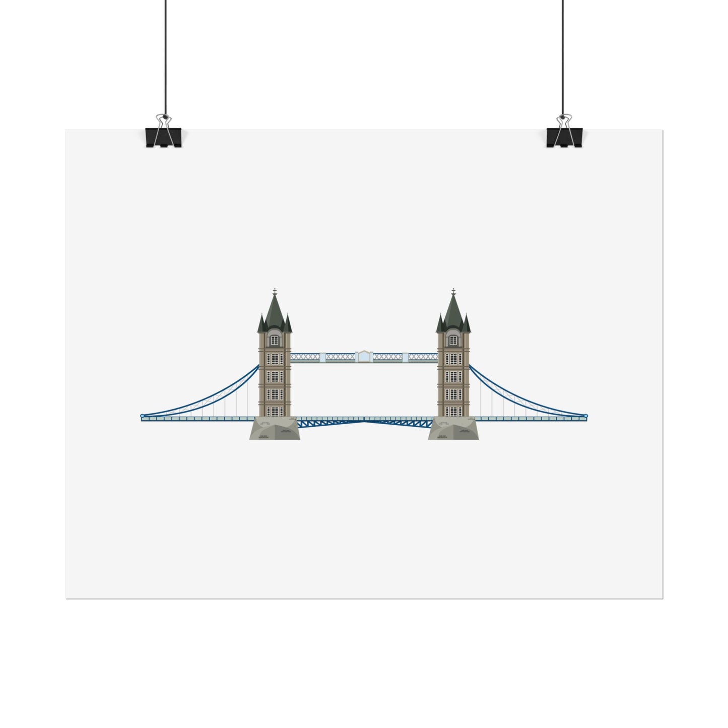 Tower Bridge Rolled Poster, London City Decor, Wall Art, Gift for Travelers, Home Aesthetic, UK Wall Art