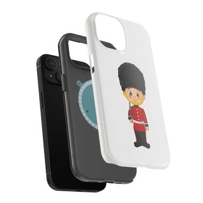 Cute Cartoon Soldier Magnetic Tough Case, Kid's Phone Cover, Fun Gift for Children, Birthday Present, Youth Accessories, Durable Protection