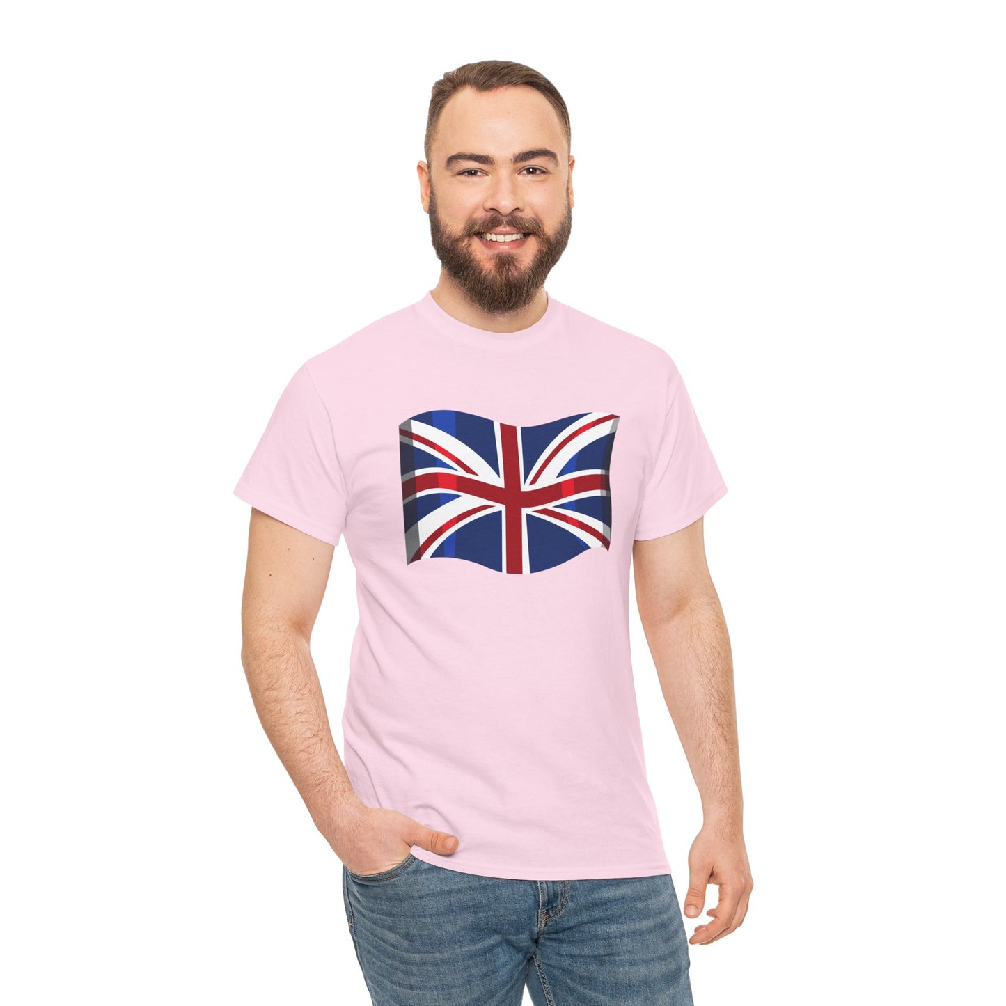 Unisex Heavy Cotton T-Shirt - Classic UK Flag Design
