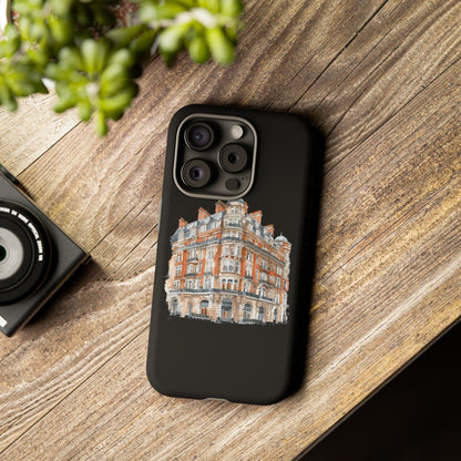 Cityscape Phone Case, Tough Phone Cover, Urban Art Case, Vintage Architecture Design, Gift for Travelers, Stylish Phone Accessory