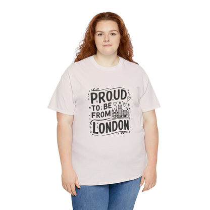 Proud to be from London Watercolor Art Collection Breathable Unisex Cotton T-Shirt