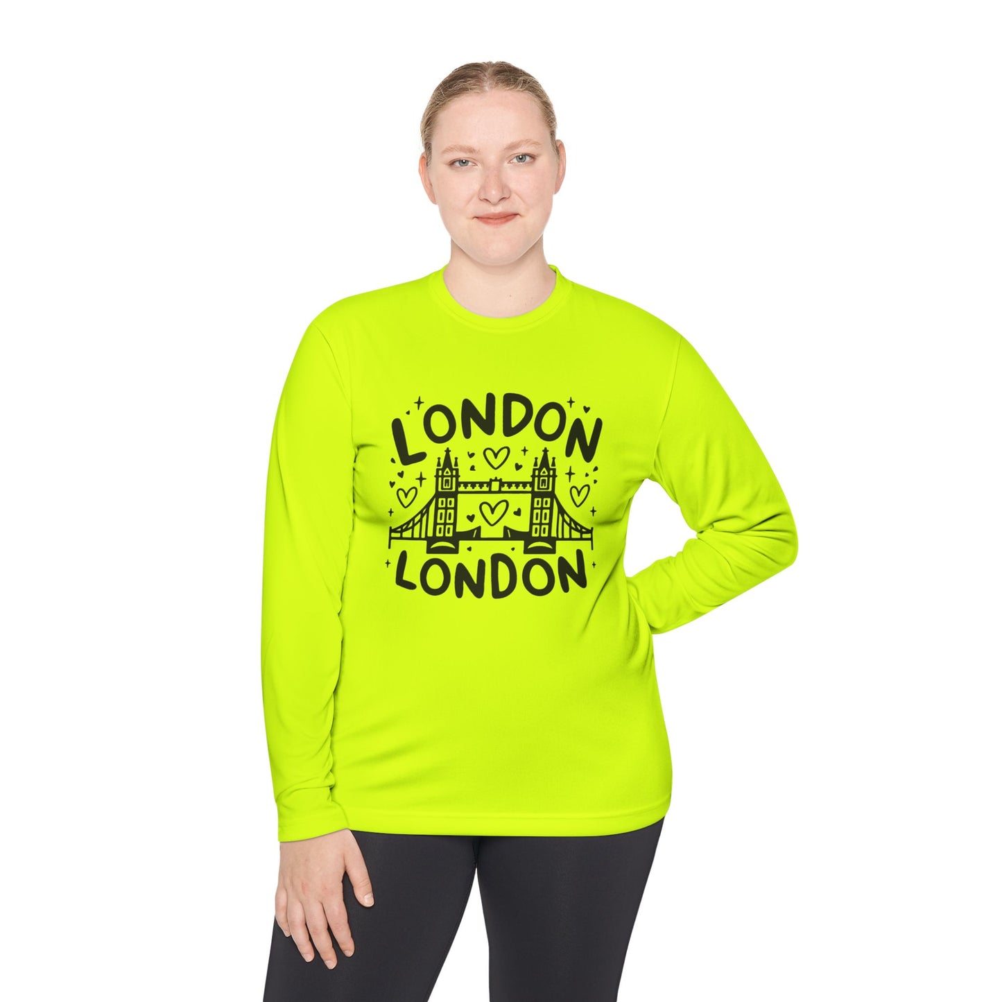 Unisex Lightweight Long Sleeve Tee - Adorable London - Perfect for Travelers and City Lovers