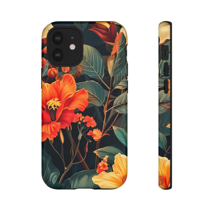 Tough Floral Phone Case | Tropical Vibe, Gift for Nature Lovers, Summer Beach Accessory, Floral Pattern, Trendy Phone Accessories