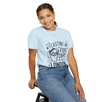 Unisex Garment-Dyed T-shirt - Fish Chips and London