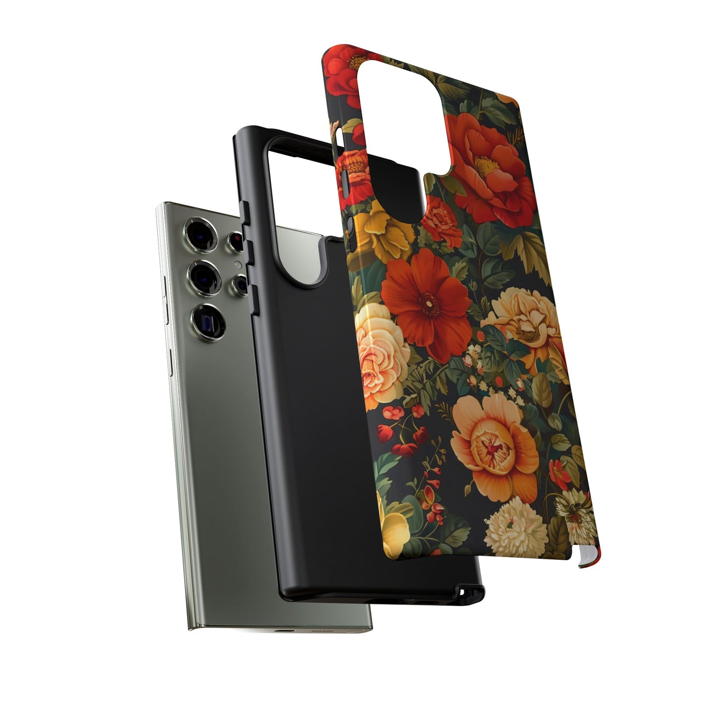 Floral Phone Case, Tough Cases, Decorative Tech Accessories, Gift for Her, Nature Lover Gift, Boho Style Case, Spring Floral Cover