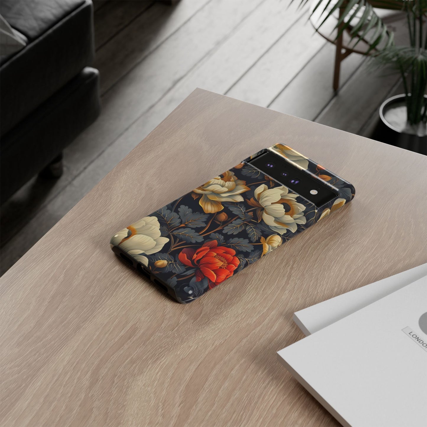 Floral Phone Case - Tough Cases, Stylish Mobile Cover, Flower Design, Holiday Gift, Trendy Accessory, Eco-Friendly Case