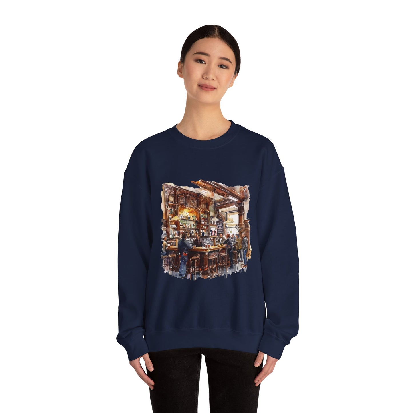Unisex Heavy Blend™ Crewneck Sweatshirt - Pints & Comfort: The Quintessential British Pub