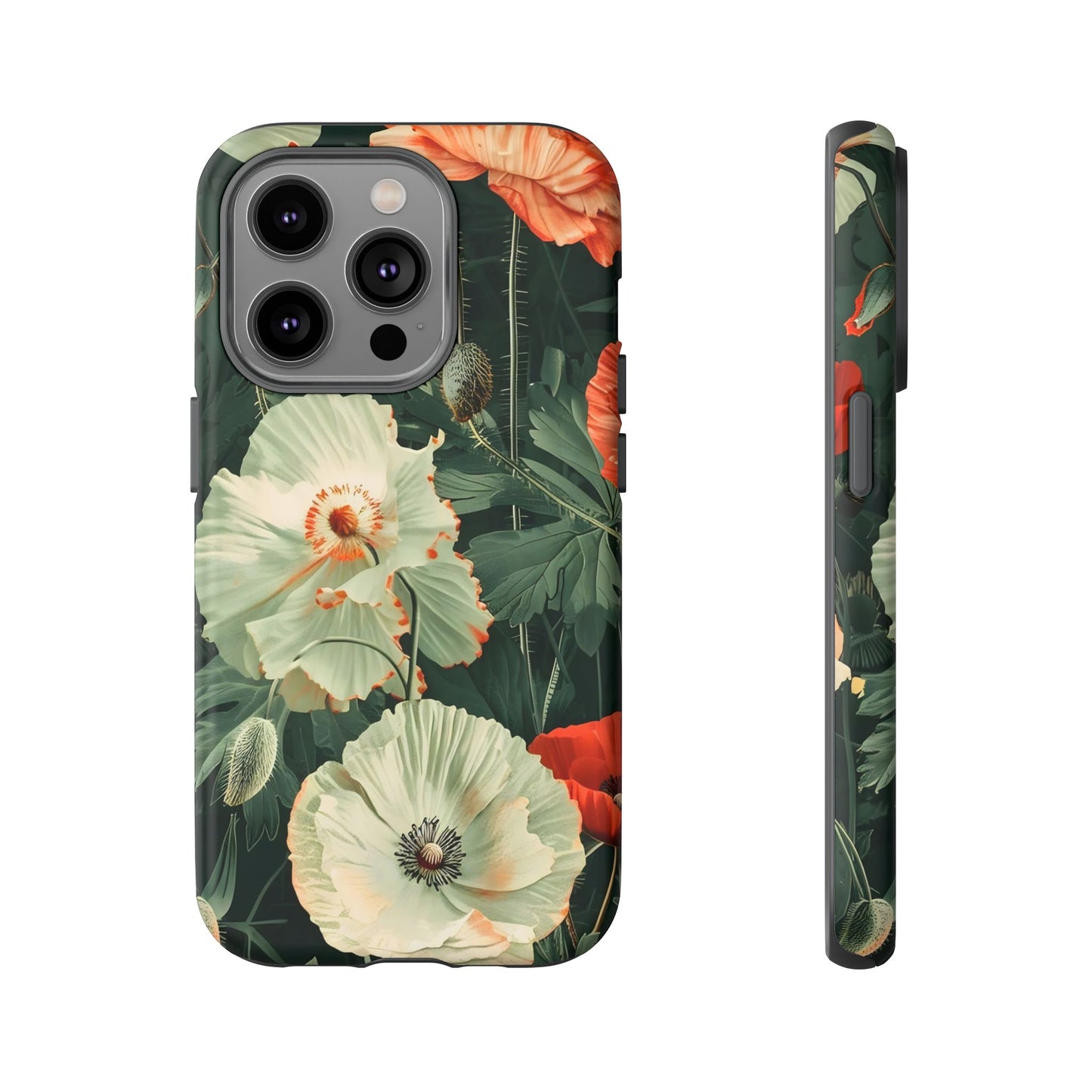 Floral Phone Case - Tough Cases, Botanical Design, Gift for Friends, Trendy Mobile Cover, Personalized Phone Accessory