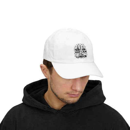 London Keep Calm Dad Cap, Classic Baseball Hat, Gift for Travelers, Trendy Fashion Accessory, Stylish Outdoor Gear, Summer Hat
