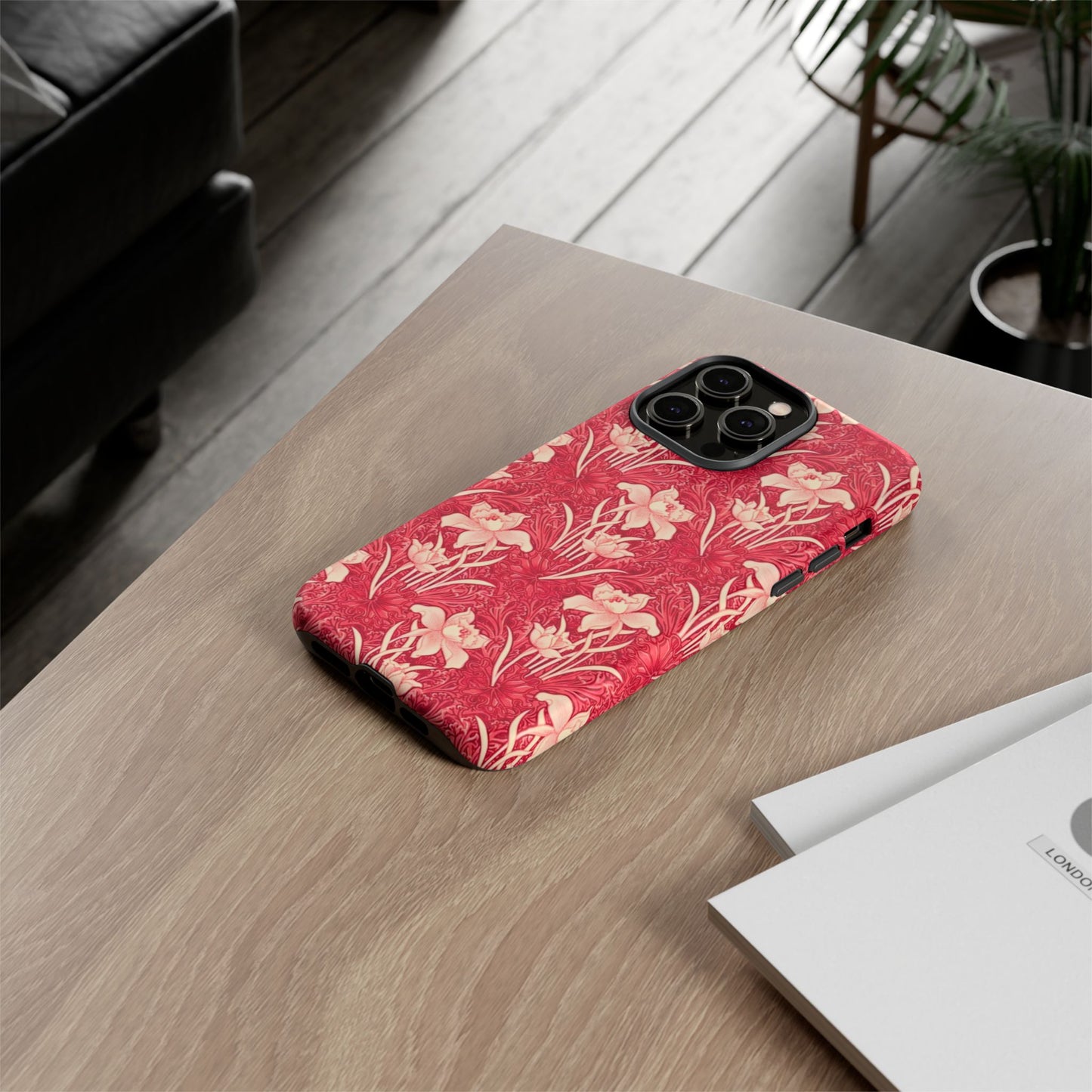 Floral Tough Phone Case - Durable, Stylish Accessory, Perfect Gift for Her, Floral Pattern, Customizable, Ideal for Daily Use