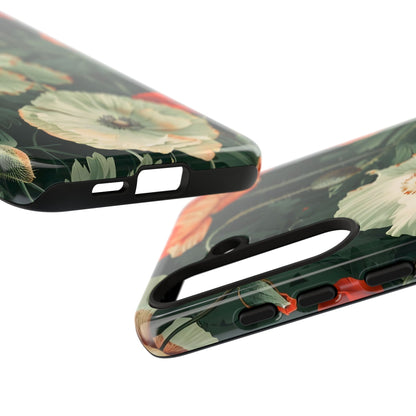Floral Phone Case - Tough Cases, Botanical Design, Gift for Friends, Trendy Mobile Cover, Personalized Phone Accessory