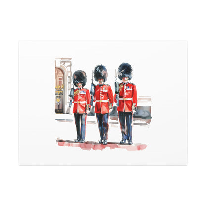 Royal Guards Canvas Print, British Wall Art, Home Decor, Unique Gift, London Culture
