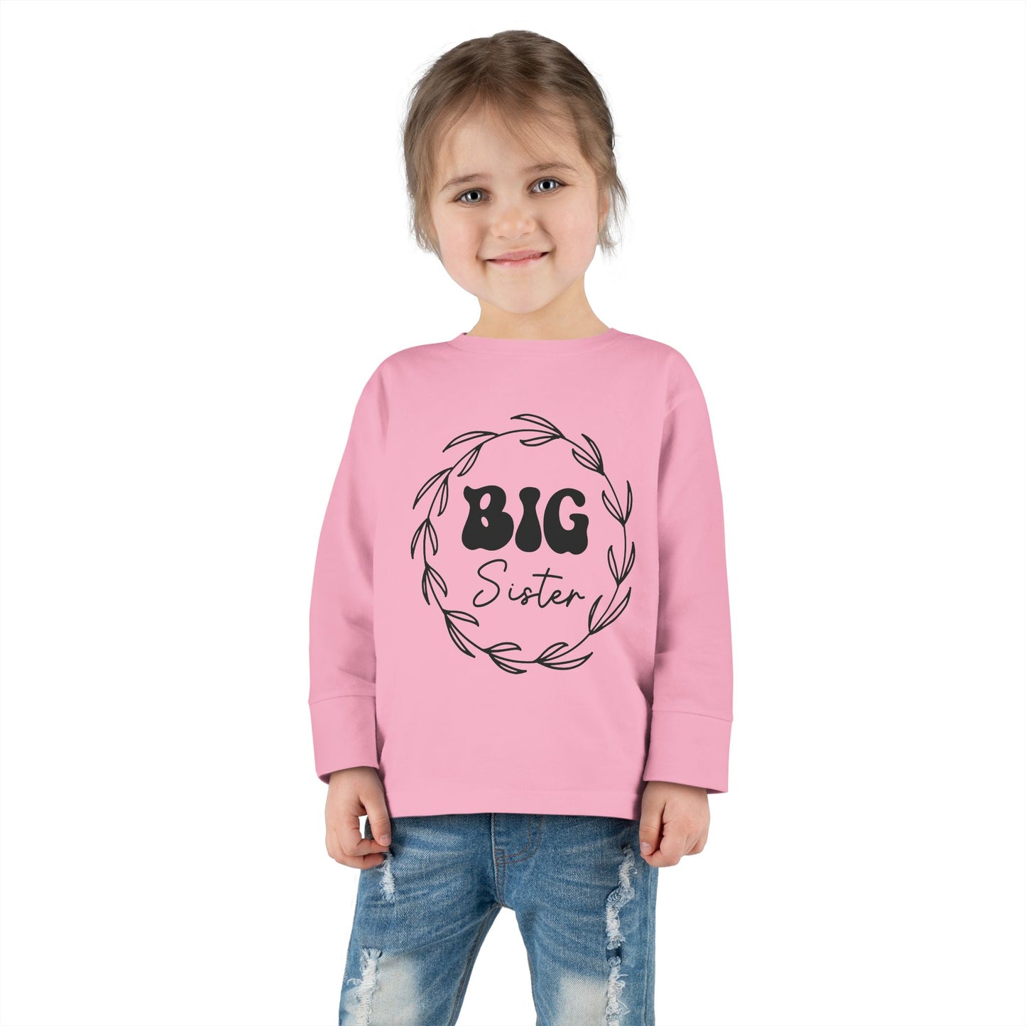 Big Sister Toddler Long Sleeve Tee - Cute Sibling Gift