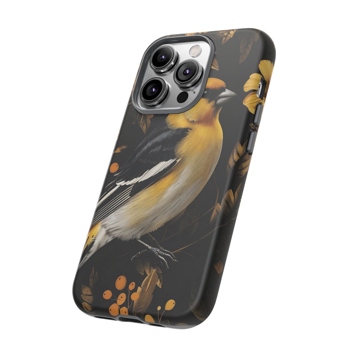 Elegant Bird Phone Case - Tough Cases, Phone Accessories, Wildlife Gifts, Nature Lover, Floral Design, Unique Cases