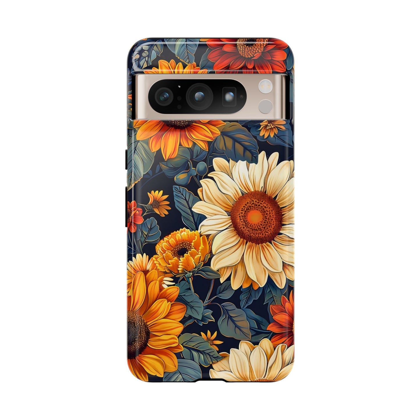 Floral Tough Phone Case | Sunflower Design, iPhone Cover, Protective Case, Gifts for Her, Floral Phone Accessory