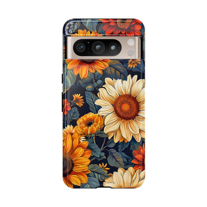 Floral Tough Phone Case | Sunflower Design, iPhone Cover, Protective Case, Gifts for Her, Floral Phone Accessory