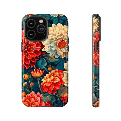 Floral Phone Case - Vibrant Tough Cases, Stylish Floral Cell Phone Cover, Gift for Her, Trendy Phone Accessory, Flower Design