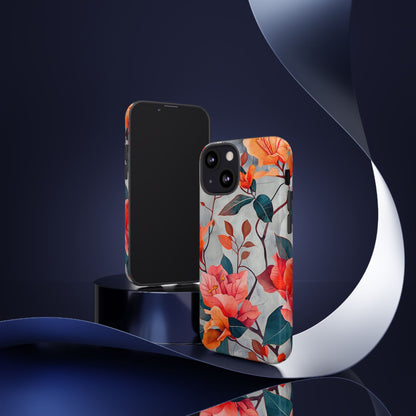 Floral Phone Case, Tough Cases, Flower Power, Gift for Her, Decorative Phone Cover, Trendy Accessories, Everyday Style