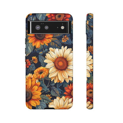 Floral Tough Phone Case | Sunflower Design, iPhone Cover, Protective Case, Gifts for Her, Floral Phone Accessory