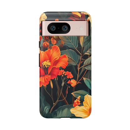 Tough Floral Phone Case | Tropical Vibe, Gift for Nature Lovers, Summer Beach Accessory, Floral Pattern, Trendy Phone Accessories