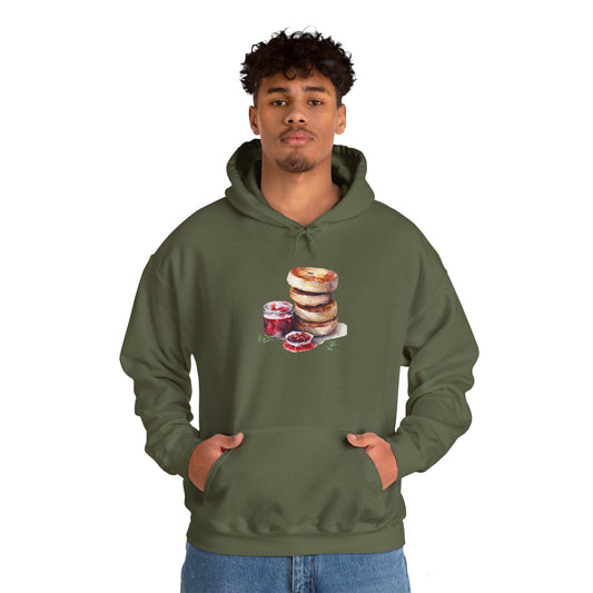Unisex Heavy Blend™ Hooded Sweatshirt - Elegant British Royal Breakfast