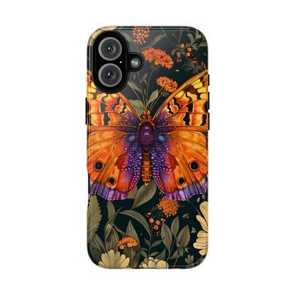 Butterfly Phone Case, Tough Cases for Nature Lovers, Vibrant Floral Design, Gift for Her, Cute Phone Accessories, Butterfly Artwork