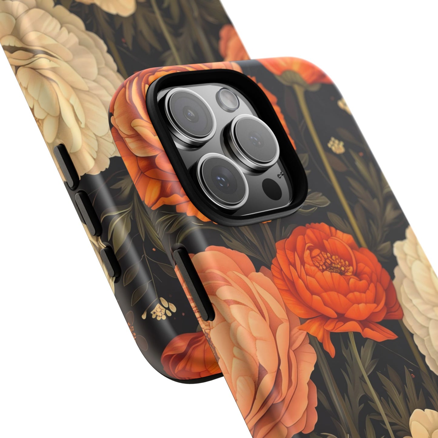Floral Phone Case with Tough Protection, Blooming Ranunculus Design, Durable Cover, Gift for Flower Lovers, Eco-Friendly Phone Accessory