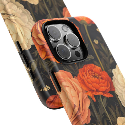 Floral Phone Case with Tough Protection, Blooming Ranunculus Design, Durable Cover, Gift for Flower Lovers, Eco-Friendly Phone Accessory
