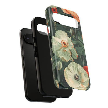 Floral Phone Case - Tough Cases, Botanical Design, Gift for Friends, Trendy Mobile Cover, Personalized Phone Accessory