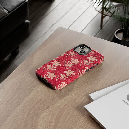 Floral Tough Phone Case - Durable, Stylish Accessory, Perfect Gift for Her, Floral Pattern, Customizable, Ideal for Daily Use