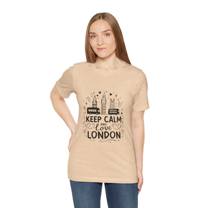 Unisex Jersey Short Sleeve Tee - Keep Calm and love London
