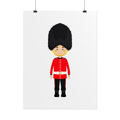 Adorable British Soldier Rolled Posters, Kids Room Decor, Unique Gift, Nursery Art, Educational Wall Art