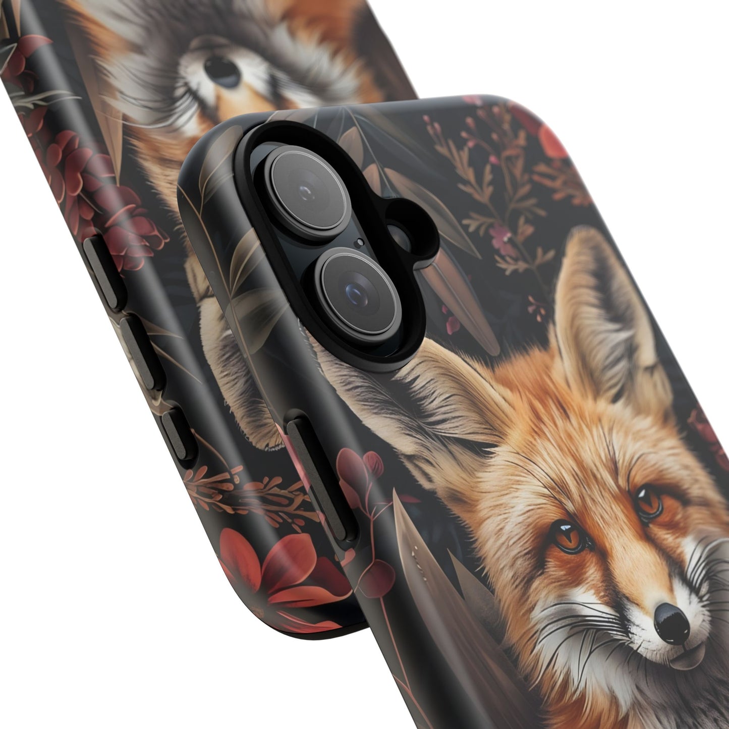 Fox Floral Phone Case, Tough Cases for Animal Lovers, Nature Themed Gift, Cute Phone Cover, Wild Fox Protector