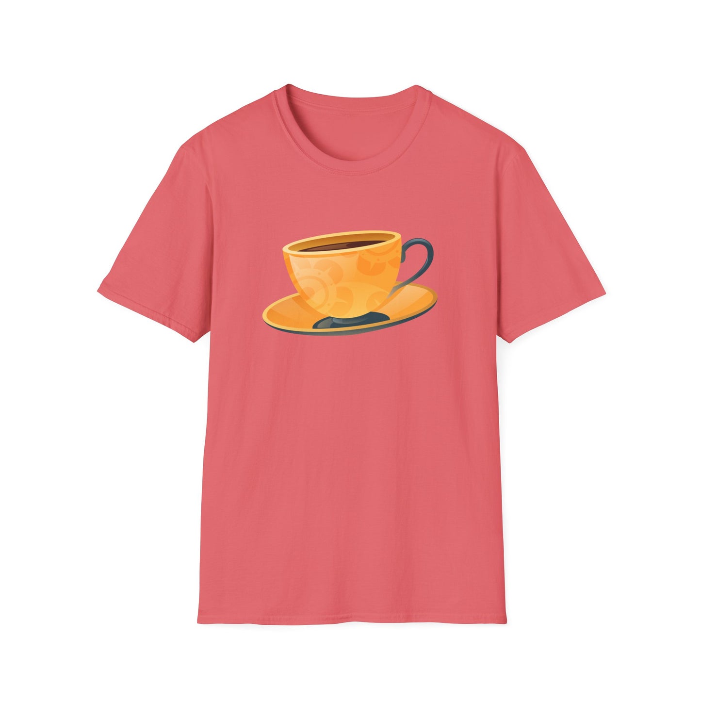 Elegant British Tea Cup - Classic Tea Time Fashionable Unisex Softstyle T-Shirt