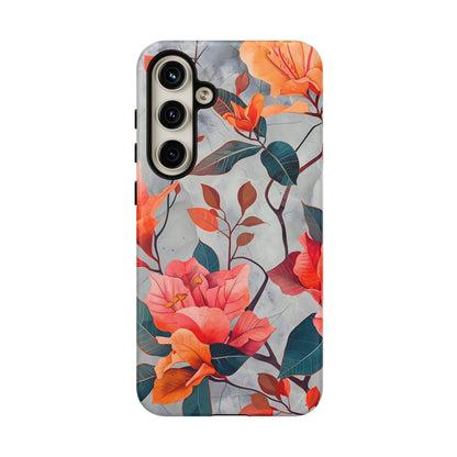 Floral Phone Case, Tough Cases, Flower Power, Gift for Her, Decorative Phone Cover, Trendy Accessories, Everyday Style