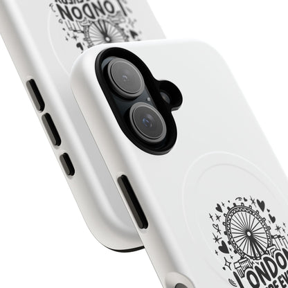 London Story Magnetic Phone Case, Tough Phone Cover, Gift for Travel Lovers, Unique London Souvenir, Storytelling Phone Accessory