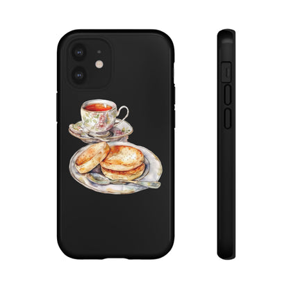 Tea Time Phone Case with Cookies Design, Cute Phone Cover, Gift for Tea Lovers, Kitchen Decor, Whimsical Style