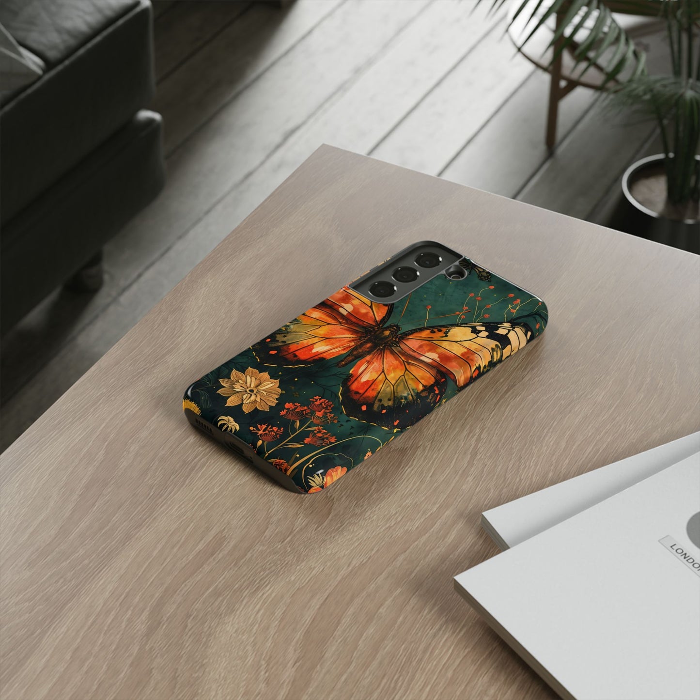 Butterfly Phone Case – Tough Cases for Nature Lovers, Floral Design, Butterfly Art, Unique Gift, Eco-Friendly Protection