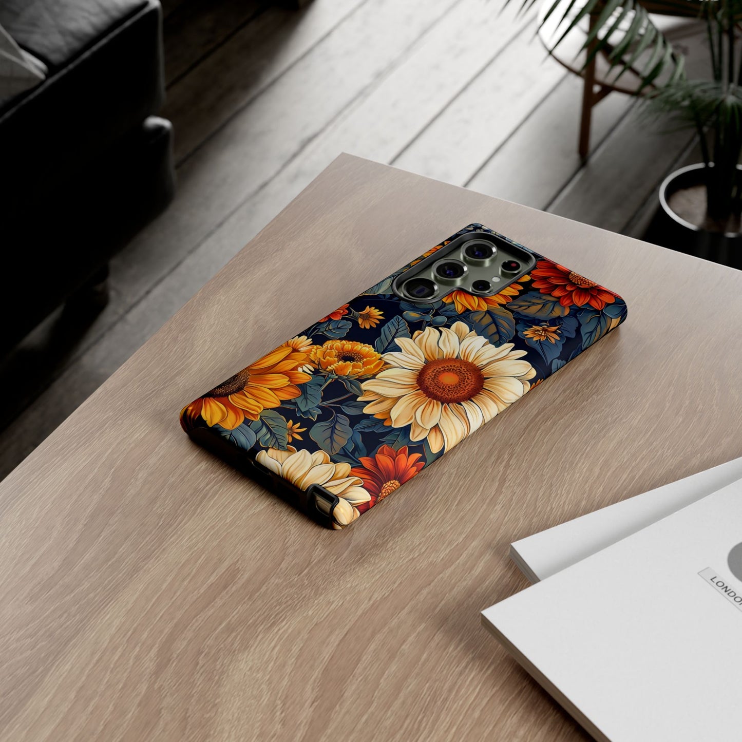 Floral Tough Phone Case | Sunflower Design, iPhone Cover, Protective Case, Gifts for Her, Floral Phone Accessory